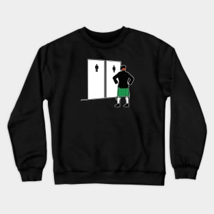 Funny Irish St. Patrick's Day Kilt Ireland Toilet Crewneck Sweatshirt